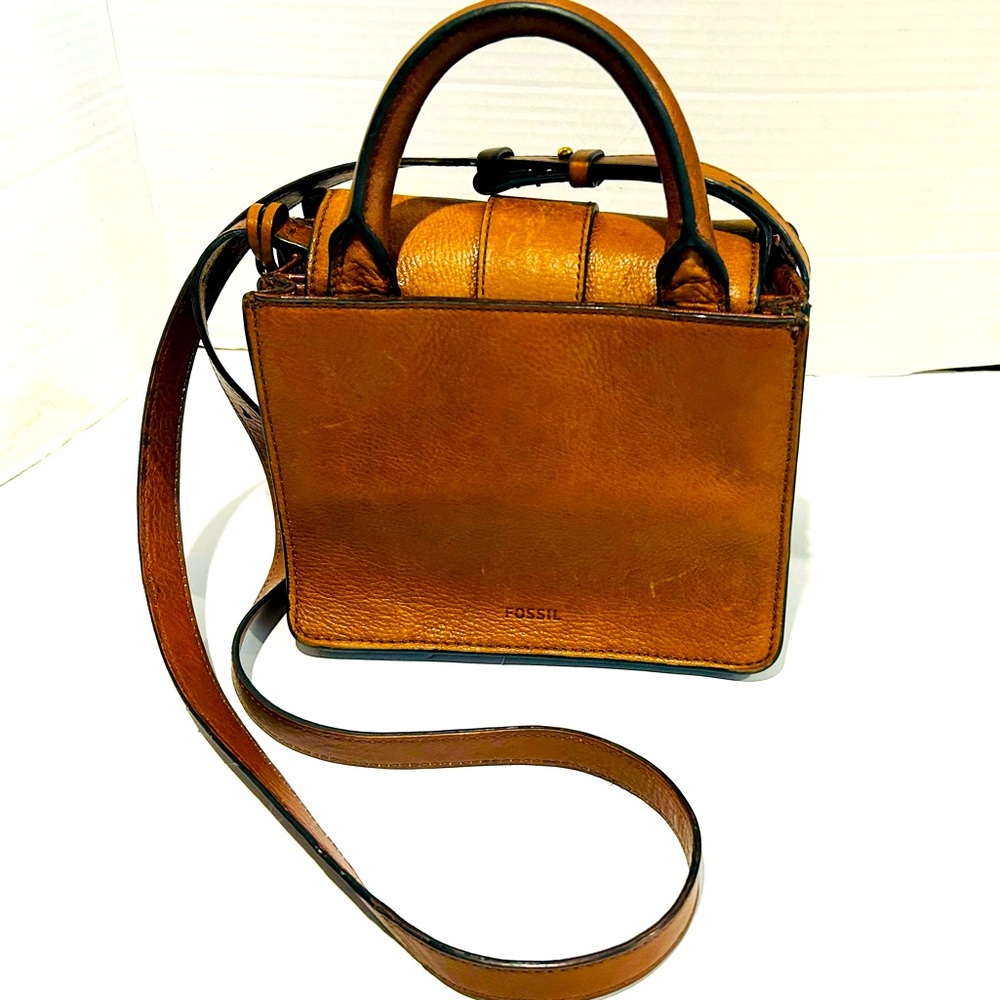 Fossil leather crossbody top handle purse - Picture 5 of 15